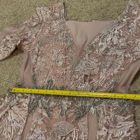 Elegant Pink Embroidered Dress - Picture 8 of 8